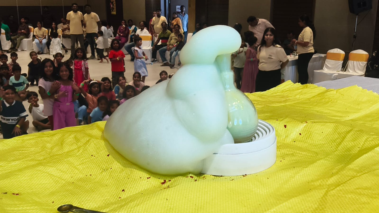 Elephant Toothpaste experiment at Ezone corporate science event 2026