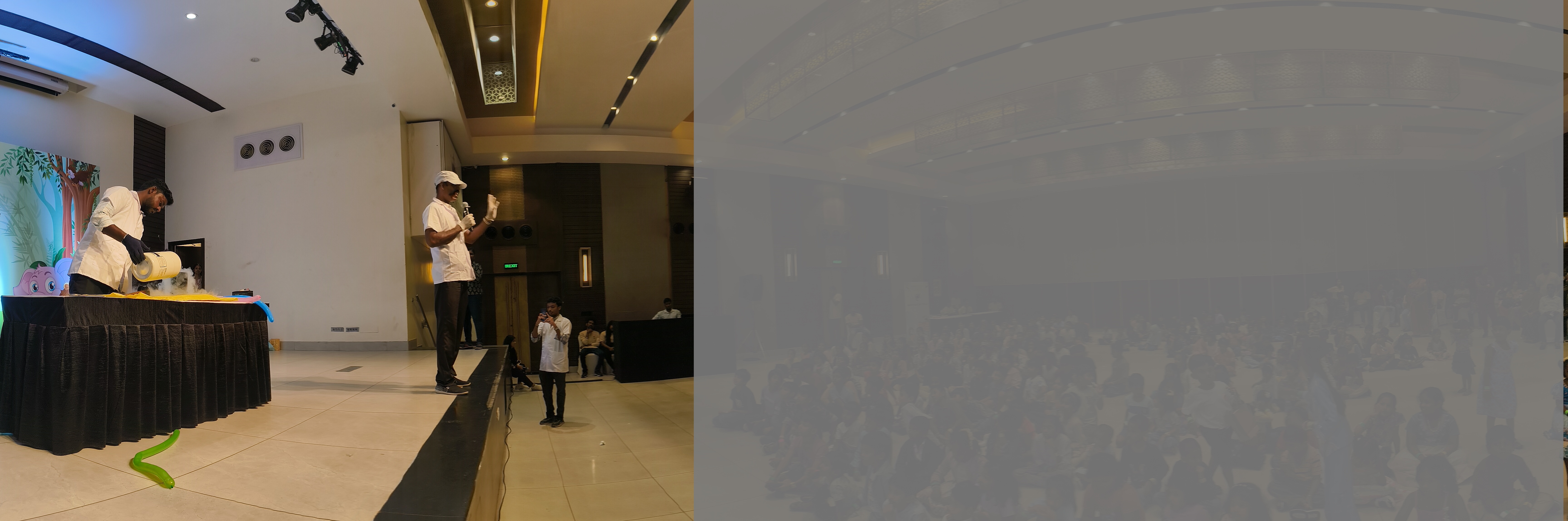 Liquid Nitrogen demonstration at Ezone corporate science event 2026