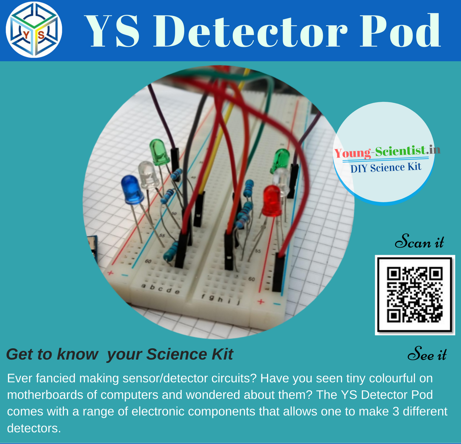 YS Detector Pod — light and environment sensing kit for kids