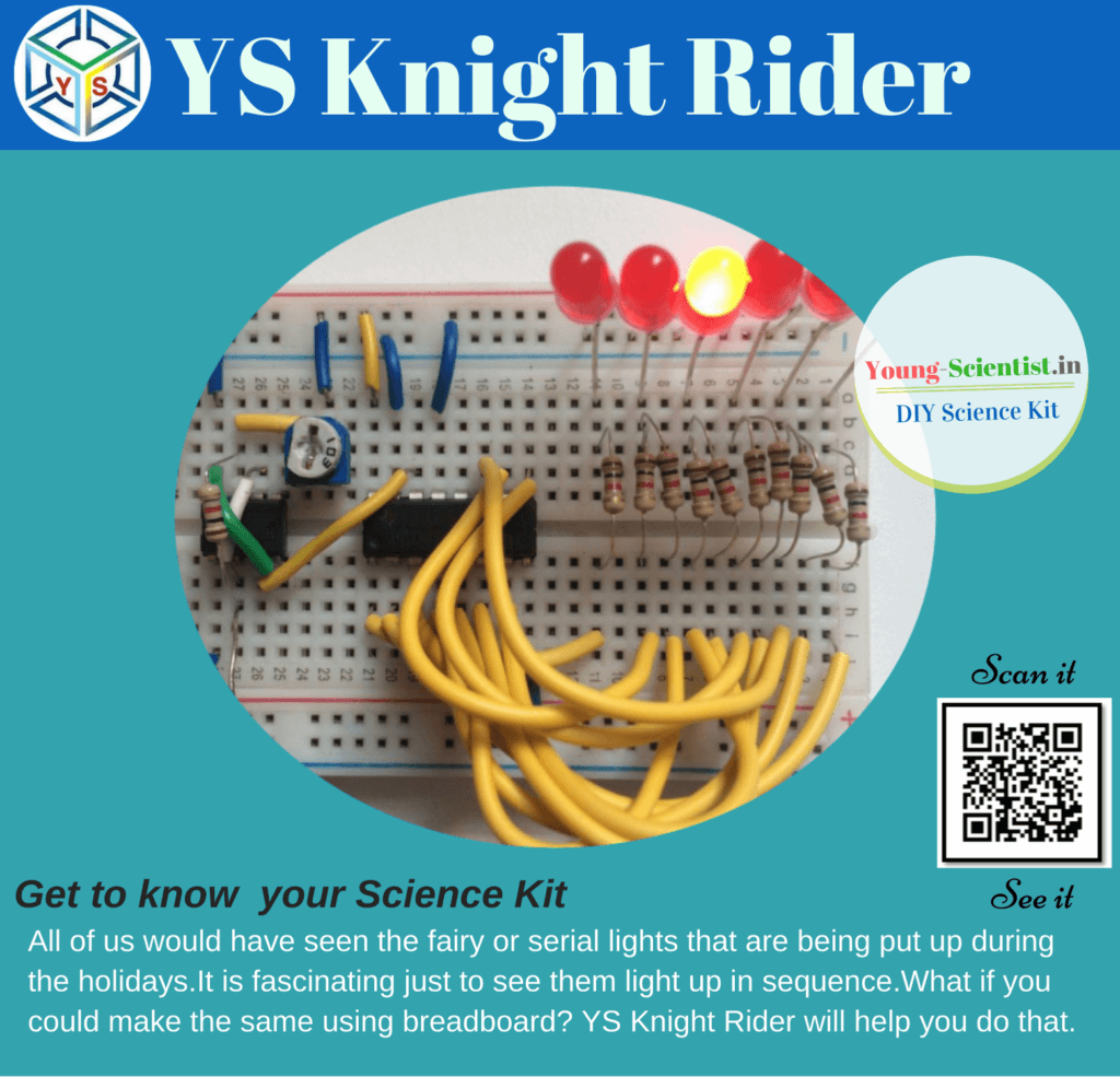 YS Knight Rider light-sensing robot kit — Young-Scientist.in